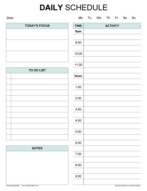 opms timetable pdf download|Free Daily Schedules in PDF Format .